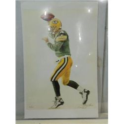11X17 FOOTBALL ARTIST PROOF BRETT FARVE, SIGNED &