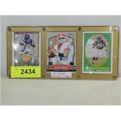 LOT 3 ROOKIE FOOTBALL CARDS: (2) ADRIAN PETERSON,