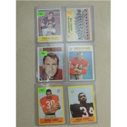 LOT 6 (2)1964 (2)1966, (2)1967 FOOTBALL CARDS