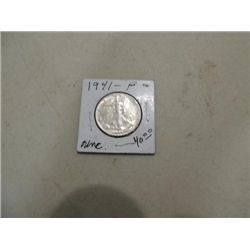 1941 UNCIRCULATED WALKING LIBERTY HALF DOLLAR