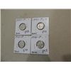 Image 1 : 1940, 41, 44, 45 UNCIRCULATED MERCURY DIMES
