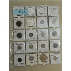 LOT 20 FOREIGN COINS: 1896 TO PRESENT SOME SILVER