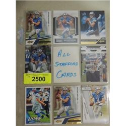 LOT 8 ALL MATTHEW STAFFORD LIONS FOOTBALL CARDS