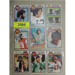 LOT 9 1979 TOPPS FOOTBALL PLAYER CARDS