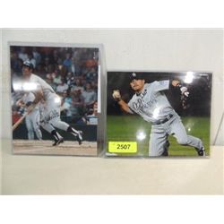 LOT 2 8X10 BASEBALL PHOTO AUTOGRAPH ROY WHITE &