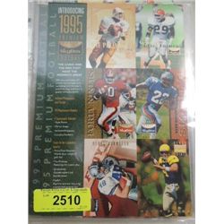 LOT 4 1995 BRETT FARVE PROMO FOOTBALL CARD SHEETS