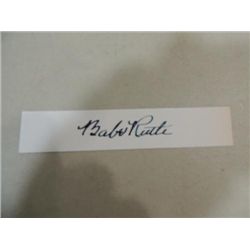 BABE RUTH CUT SIGNATURE AUTOGRAPH