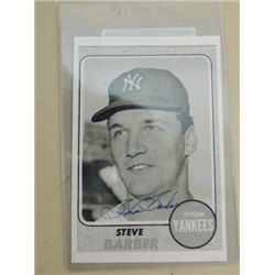 STEVE BARBER SIGNATURE AUTOGRAPH ON PHOT CARD