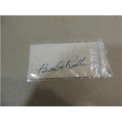 BABE RUTH SIGNATURE AUTOGRAPH NO COA