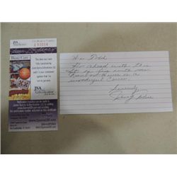JOHNNY PODRES SIGNATURE AUTOGRAPH ON CARD COA