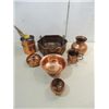 Image 1 : LOT 9 VINTAGE ASSORTED COPPERWARE: DOUBLE STEAMER