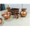 Image 3 : LOT 9 VINTAGE ASSORTED COPPERWARE: DOUBLE STEAMER