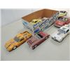 Image 2 : LOT 7 VINTAGE PLASTIC MODEL CARS ASSEMBLED: