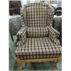 Image 1 : CONTEMPORARY LIGHT MAPLE WING-BACK READING CHAIR