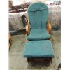 Image 1 : CONTEMPORARY MAPLE GLIDE ROCKER & FOOT STOOL SET