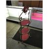 Image 2 : VINTAGE WROUGHT IRON, 3 OVAL SHELF DISPLAY