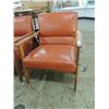 Image 2 : LOT 2 MID-CENTURY MODERN MAHOGANY CUSHIONED CHAIRS