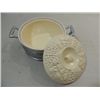 Image 1 : VINTAGE CERAMIC SERVING BOWL & METAL HOLDER; MARKD