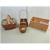 Image 1 : LOT 4 (2) 1992 LONGABERGER WOOD WOVEN BASKETS & 2