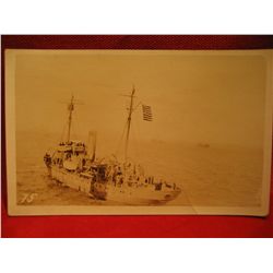 POST CARDS RPPC WWI WAR SHIP RESCUE BOATS SHIPS SHIP BOAT