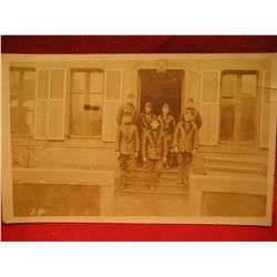 POST CARDS RPPC Original WWI WW1 World War I PHOTOGRAPH OF SOLDIERS ARMY BUILDING