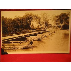 POST CARDS RPPC TWO WAY BRIDGE PONTOON BRIDGE WAR WOLD 1 SOLDIERS