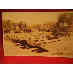 POST CARDS RPPC PONTOON BOATS WAR 1