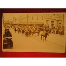POST CARDS RPPC WAR WORLD 1 MARCHING HORSE PARADE MILITARY PRIDE