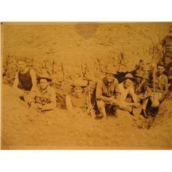 POST CARDS RPPC VINTAGE GROUP OF MILITARY MEN PHOTO WORLD WAR I WW1 AT EASE IN THE TRENCHES