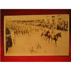 POST CARDS RPPC WAR WORLD 1 MARCHING HORSE PARADE MILITARY PRIDE
