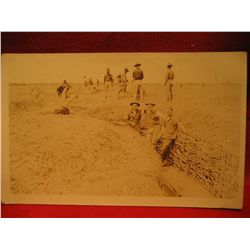 POST CARDS RPPC VINTAGE GROUP OF MILITARY MEN PHOTO WORLD WAR I WW1 AT WORKING IN THE TRENCHES