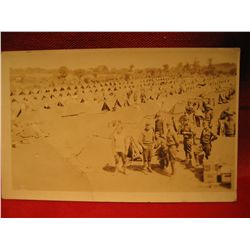 POST CARDS RPPC WWI ww1 war USA Real Photo GROUP OF ARMY MEN TENTS