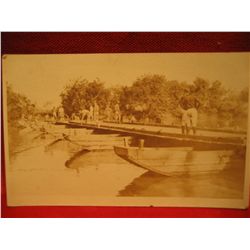 POST CARDS RPPC TWO WAY BRIDGE PONTOON BRIDGE WAR WOLD 1 SOLDIERS