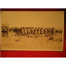 POST CARDS RPPC VINTAGE GROUP OF MILITARY MEN PHOTO WORLD WAR I WW1 AT EASE HORSE