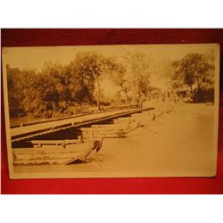 POST CARDS RPPC TWO WAY BRIDGE PONTOON BRIDGE WAR WOLD 1 SOLDIERS