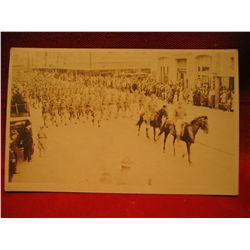 POST CARDS RPPC WAR WORLD 1 MARCHING HORSE PARADE MILITARY PRIDE