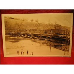 POST CARDS RPPC WAR FIGHTING BOMBED BRIDGE WORD WAR 1
