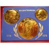 Image 1 : EISENHOWER BICENTENNIAL DOLLAR, KENNEDY & WAHINGTON QUARTER ~ 1976