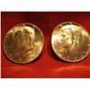 Image 1 : 2 1964 JFK KENNEDY HALF DOLLARS 90% SILVER