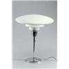 Image 1 : SISTRAH LICHT GMBH Karlsruhe Otto C. F. Müller Tischleuchte T4 Messing vernickelt Opalglas und...