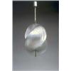 Image 1 : FRANKREICH Deckenleuchte Aluminium. Um die Mittelachse in Kugelform vertikal aufgereihte Alumin...