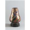 Image 1 : WOLFERS FRÈRES Brüssel Philippe Wolfers Vase Fantasie d'Orchidee Kupfer Email Holz. Farbige...
