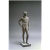 Image 1 : ANONYM Figur Bronze patiniert. Antikisierender stehender unbekleideter Jüngling mit fein mode...