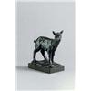 Image 1 : ANTON HILLER (1893-1985) Ziege Eisenguss patiniert Marmor. Auf rechteckiger Plinthe junge Zi...