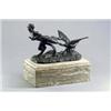 Image 1 : VICTOR HEINRICH SEIFERT (1870-1953) Gänsedieb Bronze patiniert. Auf naturalistischer Plinthe...