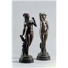 Image 1 : PAUL STOTZ 1(850-1897) 2 weibliche Akte Bronze patiniert. Auf rundem profiliertem Marmorsockel...