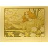 Image 1 : PAUL BERTHON (1872-1909) Les Boules de Neige Farblithografie in mehrtonigem Braun und Grün. Que...