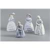 Image 1 : KÖLNER KUNSTFIGUREN-FABRIK H. & M. LÖHNBERG Köln 4 Frauenfiguren Keramik. Partielle Unterglas...