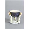 Image 1 : ERNST WAHLISS Wien Schale Keramik. Crèmefarbener Scherben mit farbiger Bemalung in Ocker Himb...