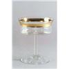 Image 1 : GLASHÜTTE BENEDIKT VON POSCHINGER Oberzwieselau Peter Behrens Champagnerschale farbloses Glas....